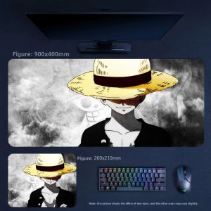 Bandai | New Anime ONE PIECE Luffy Two-dimensional E-sports Game Non-slip Mouse Pad Office Boys High Quality Leather Oversized Table Mat