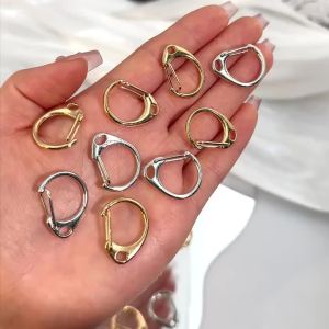 10pcs D Snap Hook Lobster Clasp Clip Keychain Rings Buckle Keyring Connectors for DIY Key Chain Making Supplies