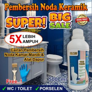 POLLCEEN TOILET CLEANER | Cairan Pembersih kamar mandi | Pembersih toilet | wastafel | stainless | Ampuh mengangkat noda kerak membadel pada lantai dan dinding kamar mandi dan kloset tidak merusak nat dan warna keramik isi 500ml | 1000ml