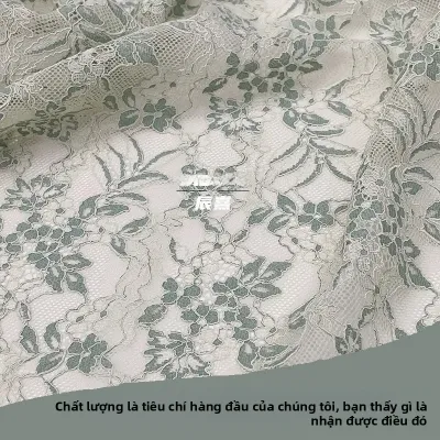 Vải May Đầm Nữ Cao Cấp Ren Pháp Chất Lượng Cao Có Hoa Nhỏ Pha Cotton Và Nylon 1000x1500cm
