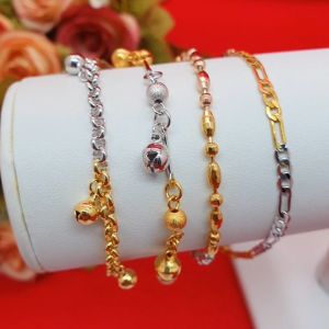 สร้อยข้อมือสามกษัตริย์ ความยาว 6-7 นิ้ว ชุบ 3k ชุบทอง งานไมครอน ทำจากทองเหลือง ประหยัดประสิทธิภาพ รูปถ่ายจากสินค้าจริง