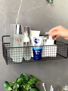 🔥 Wall-Mounted Kitchen Rack Spice Organiser With Hooks Spice Organiser Fruit & Vegetable Rack