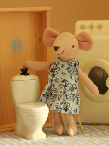 Đồ Chơi Nhà Búp Bê Miniature Furniture Iron Art Toilet Funky Mini Home FF25009 Đồ Chơi Mô Phỏng Cho Trẻ Em Từ 3-14 Tuổi