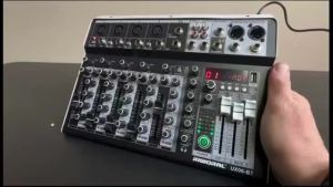 Audio Mixer 4 6 8 Channel for Sound System with 16 DSP Reverb Effects 3-Band EQ Bluetooth / USB RCA Recording Output for Home KTV & Live Streaming