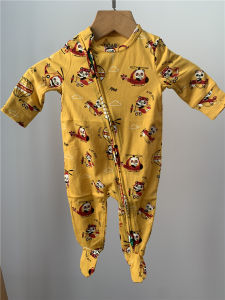 Four-Seasons Pure Cotton Baby Romper Suit Zipper Style Thin Climbing Clothes Air Conditioner Suit Baby Sleepwear Spring Summer Autumn Winter