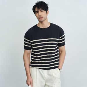 SIMWETO | Contrast Shoulder Color Stripes T-Shirt