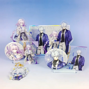Honkai: Star Rail & Luckin Coffee joint merchandise series Castorice Phainon fan-made merchandise keychain Liquid Motion Ticket Charm standee clear card badge goods itabag decoration gift for friends