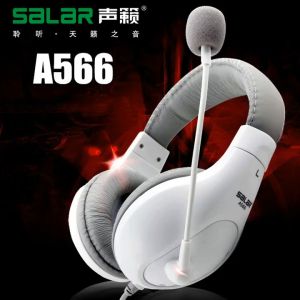 Salar A566 Game Headset HD Noise Reduction Wired Headset with Microphone In-Ear Stereo Deep Bass Computer Headset