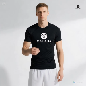 Madaha Kaos Baju Dry fit Jersey Olahraga Running Tennis Jogging Gym Cycling Emblem