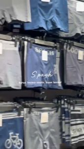 SPACH M020 | Celana Dalam Boxer Pria Elastis 6pcs / Boxer Pria Brand Fashion / Motif Garis / Karet Lebar