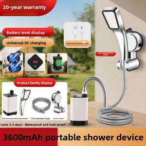 YEMO | Electric Showerhead with Self-priming Pump for Outdoor Portable Use