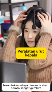 Alat Urut Kepala Elektrik Gurita untuknsomnia-Alat Bantu Tidur BerautomasiPenuh & Melegakan Tekanan denganBluetooth Disyorkan