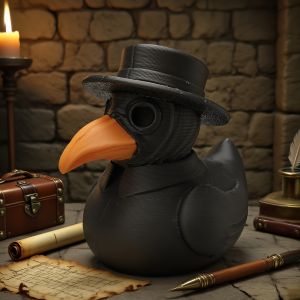 Doctor duck ornaments Halloween dark Gothic fun desktop decoration small objects retro theme funny decorations