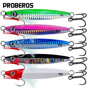 PROBEROS 5 Cái Mồi Câu Kim Loại Mắt 3D Bộ 10g-60g Mồi Giả Sinh Học Dùng Cho Câu Cá Biển Câu Bờ
