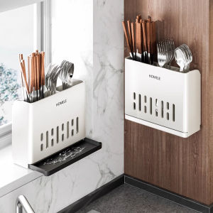 Hộp Đựng Thìa Treo Tường Nhà Bếp Cao Cấp Mới Loại Đựng Thìa Và Thìa Chống Mốc Giá Để Thìa Và Thìa Bằng Nhựa