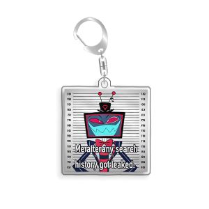 Keeppley | Hazbin Hotel Vox Blitzo 5cm Móc Khóa Acrylic Dễ Thương Mặt Dây Chuyền Ba Lô Dễ Thương Người Hâm Mộ Trò Chơi Quà Tặng Đồ Trang Trí Dành Cho Người Trên 18 Tuổi