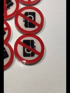 Tempelan Akrilik Emblem No Camera Dilarang Mengambil Foto / Vidio | Sticker Akrilik Sign Dilarang Memfoto