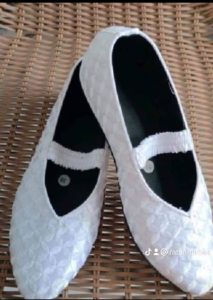 sepatu haji umroh sepatu cewek sepatu murah casual flatshoes bordir