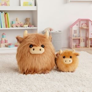 Cute Highland Cow Plush Toy Simulation Cattle Plush Animal Pendant Bag Charm Soft Stuffed Kawaii Keychain Plushie Home Decor