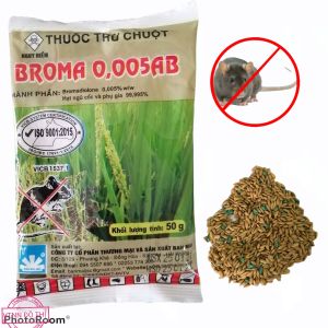 Combo 5 gói Bả chuột sinh học thế hệ mới Broma 0005AB an toàn hiệu quả cao gói 50gr