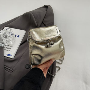 Fashionable Glossy Womens Shoulder Bag Small Square Bag Spring Summer New Style Popular Trend Single Shoulder Bag Versatile Womens Bag