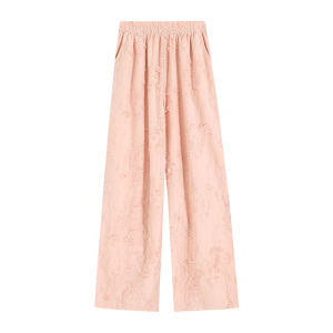 MiiOW | กางเกงขายาวทรงหลวมสไตล์ลำลองสำหรับผู้หญิง ทรงหลวม สีขาว กางเกงขายาวทรงหลวมสำหรับใส่ไปทำงาน สไตล์ลำลอง ฤดูร้อน 2025