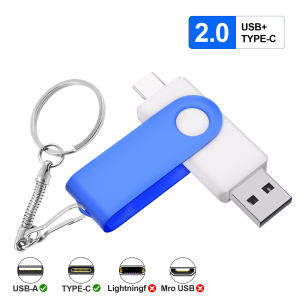 Jaster | Type-C Purple Clip USB Flash Drive Data Storage Device Portable Memory Stick 4GB 8GB 16GB 32GB 64GB 128GB Pen Driver
