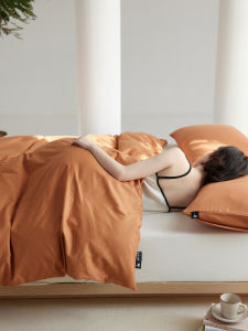 Cotton Quilt Cover Pure Cotton Embroidered Wild Goose Pattern Single Bedding Item Simple Style Core Cover Ins Style Bedding