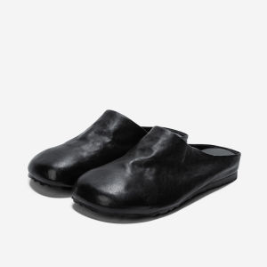 Q.VONTON | Handmade Heavy Leather Retro Mule Shoes