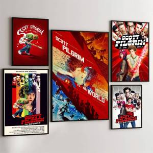 Cool Movie Scott Pilgrim VS The World Self-adhesive Art Poster Whitepaper Prints Posters Artwork Aesthetic Art Wall Painting