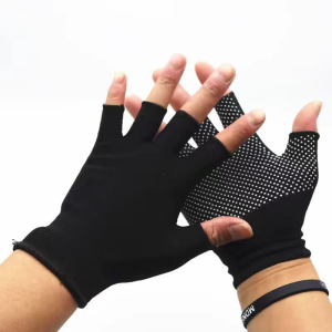 C.three Nylon Exposed Finger Gloves Picking Breathable Sunshade Gloves Riding Sun-proof Gloves