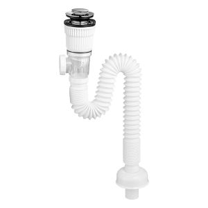 Sink Drain Push & Seal pop up Drain Stopper With Pipe Flexible For Bathroom Sink\Sink Drain Stopper.