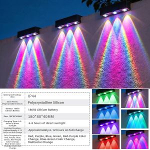 No Brand | Solar Waterproof Outdoor Wall Washer Light