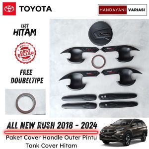 Paket Cover Handle Door Outer Pintu Tank Cover Toyota All New Rush 2018 2024 Hitam Doff