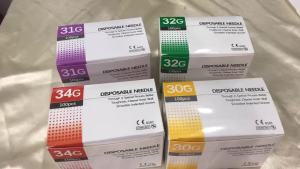 100pcs/box Hypodermic Filler Needle 30G 32G 34G painless Needle Disposable Sterilize Injector meso Needle Body piercing needle