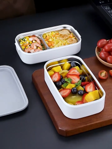Insulated lunch box 304 stainless steel sealed leak-proof double-layer insulated lunch box portable adult lunch box