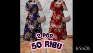 Promo 2 Pcs 50 Ribu Dress Korean Style Model Dan Motif Terbaru