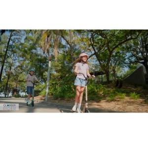 Globber Flow Rider Foldable 2-Wheels Kick Scooter with curved bar for comfy cruising (For Age 5+ years to Teens)