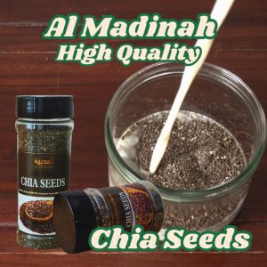 Chia Seeds / Al Madinah Chia Seeds / Biji Chia / Superfood / Superseeds / Organic / High Quality / 155gm ( Free 15gm ) /100gm / Chia Seeds