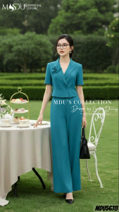 Set Quần Áo MDU5678 Gồm Áo Vest Và Quần Tây Dáng Suông Chất Liệu Xước Thái Cao Cấp Từ MDU