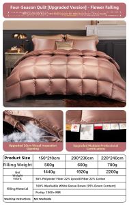 Boyang Home Textile | Warm and Thick Goose Down Quilt for All Seasons