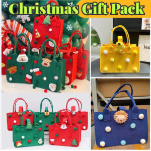 Kids christmas Gift Bag Cute Cartoon Lunch Felt Material Handbag Mommy bag Gift bag Shopping Bag