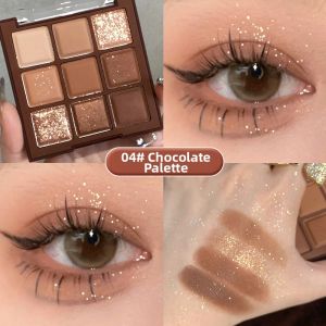 MONLEYTA | Warm Brown Matte Orange-Brown Shimmer Sparkle Eyeshadow Palette 9 Colors