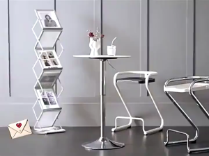 Height Adjustable Round Pub Table Metal Base High Bar Cocktail Table for Indoor Outdoor Cafe