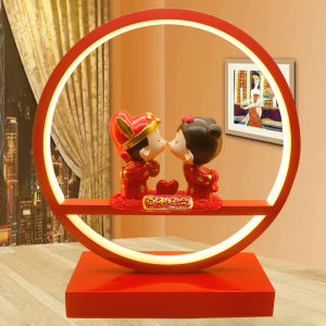 Wedding Gift for New Couple Wedding Wedding Room Bedside Bedroom Red Gift Festive Wedding Table Lamp Dowry Light Gift Supplies