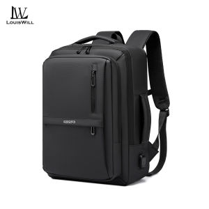 LouisWill Men Backpack Large Capacity Business Laptop Backpack Expandable Large Capacity Travel Backpack Men 15.6inch Laptop Backpack Anti-theft Multi-function Backpack