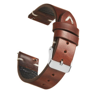 Oil Wax Leather Watch Strap 18mm 19mm 20mm 22mm Vintage Band Black Blue Brown Handmade Watchband Accessories For Seiko For Omega