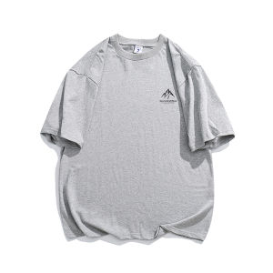 BDCT Casual Cotton T-shirt Short Sleeve round Neck Printed Loose Fit Summer Trendy Mens Shirt Breathable Sweat Cloth