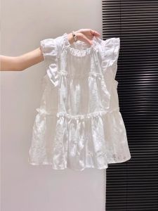 Sweet French Style Sleeveless Top White