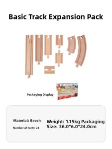 Hape | Educational Wood Train Track Expansion Set Toy